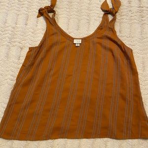 A New Day Sleeveless Top. Ties on Shoulder Straps.